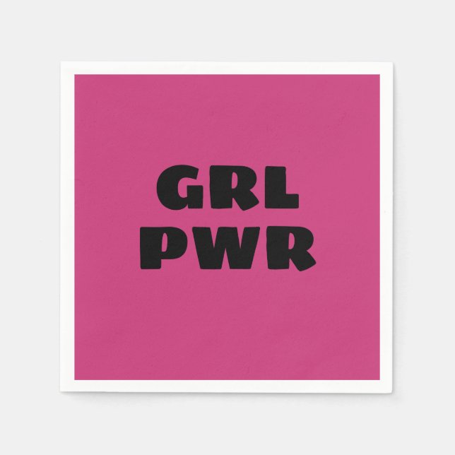 Girl Power Napkins Pappersservett (Framsidan)