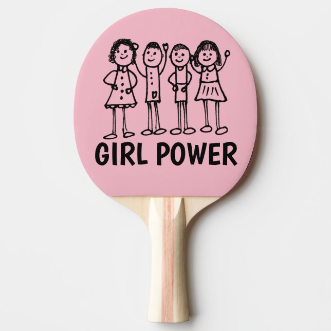 GIRL POWER Ping Pong Paddles Pingisracket (Framsidan)