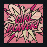 GIRL POWER Roligt Retro Tecknad Bok Pop Art Trätavla<br><div class="desc">En coola,  trendig och roligt tecknad bok popkonsdesign som placerar grasslet,  skålen,  fickan i ditt hem och din dag. Designad av ComicBookPop© på www.zazzle.com/comicbookpop*</div>