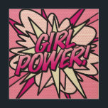 GIRL POWER Roligt Retro Tecknad Bok Pop Art Trätavla<br><div class="desc">En coola,  trendig och roligt tecknad bok popkonsdesign som placerar grasslet,  skålen,  fickan i ditt hem och din dag. Designad av ComicBookPop© på www.zazzle.com/comicbookpop*</div>