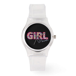 Girl Power | Rosa Girly Benice WildblommWomen Armbandsur