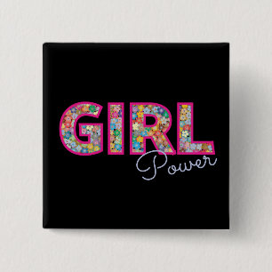 Girl Power Rosa Girly Benice WildblommWomen Knapp