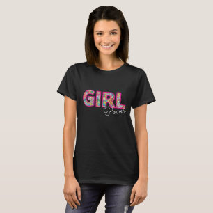 Girl Power Rosa Girly Benice WildblommWomen T Shirt