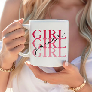 Girl Power Rosa Modern feminist Kaffemugg