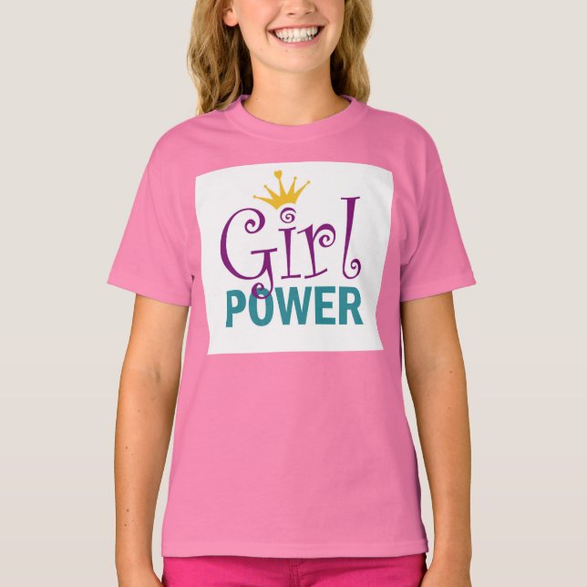Girl Power, ruffad t-shirt (Framsida)
