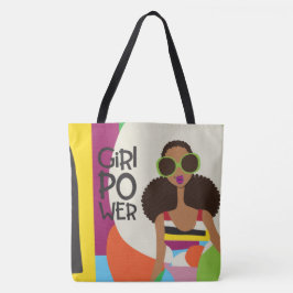 Girl Power Shoulder Tote Tygkasse
