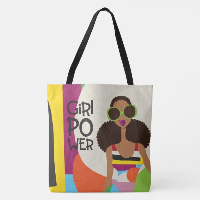 Girl Power Shoulder Tote Tygkasse (Framsida)