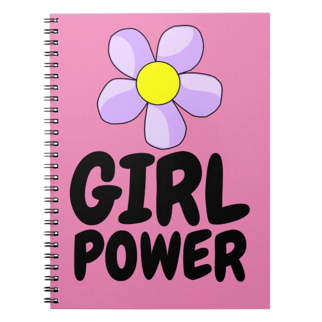 GIRL POWER SPIRAL NOTEBOOK JOURNAL ANTECKNINGSBOK (Framsidan)