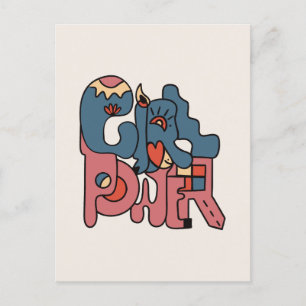 Girl Power Vykort