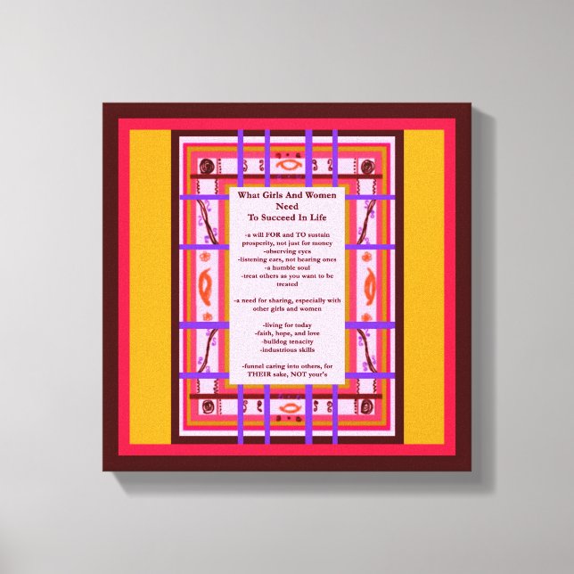 Girl Power What Girls Women Need Succeed canvas (Framsida)