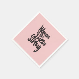 Girl Power Woman är New Strong in Rosa Black Pappersservett