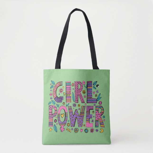 Girl Power Women Cute Tygkasse (Framsida)
