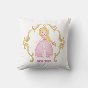 Girl PrincessThrow Pillow Kudde