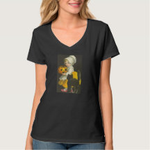 Girl Pumpkin Black Cat Vintage Halloween TS TShirt