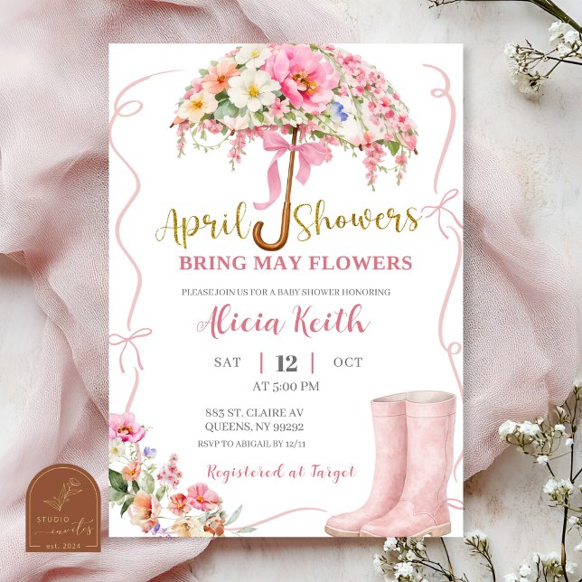 Girl Purple Shell Baby Shower Invitation Inbjudningar (Skapare uppladdad)