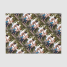 Girl Pushing Cupid Valentine Bouguereau Painting