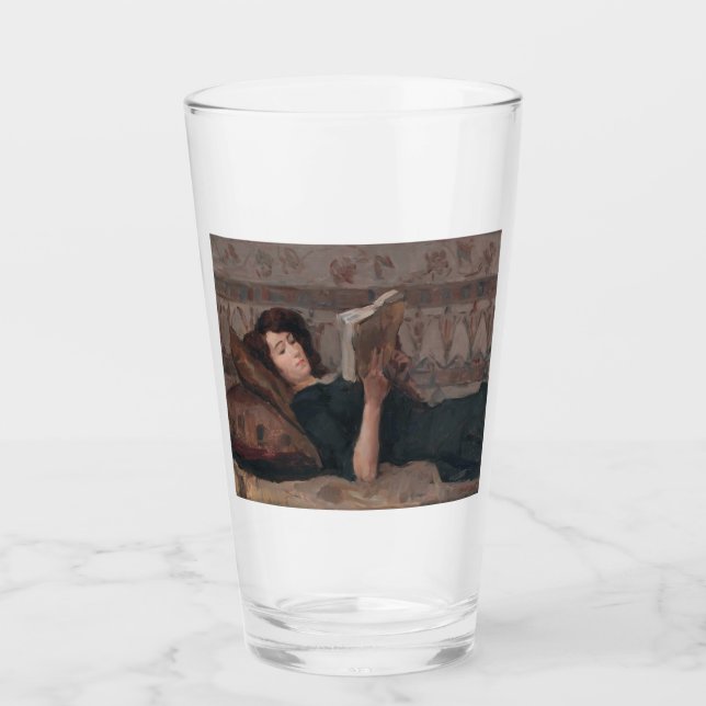 Girl Reading a Bok (Reclining on a Divan) Glaskopp (Framsida)