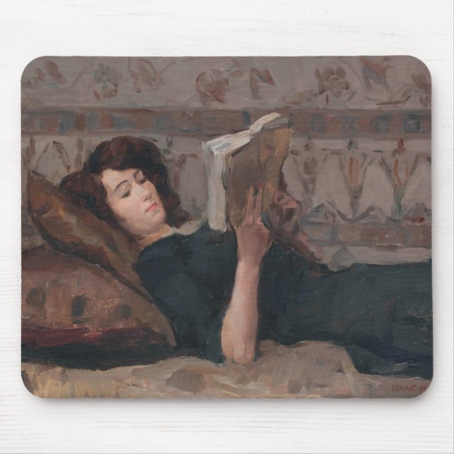 Girl Reading a Bok (Reclining on a Divan) Musmatta (Framsidan)