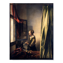 Girl Reading a Brev by Johannes Vermeer Art