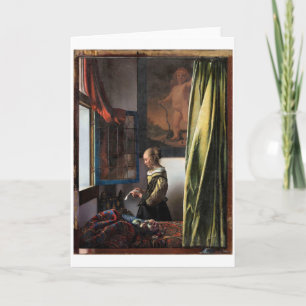 Girl Reading a Brev vid Open Window, Vermeer Kort