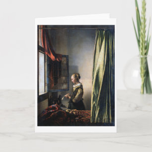 Girl Reading a Brev vid Open Window, Vermeer Kort