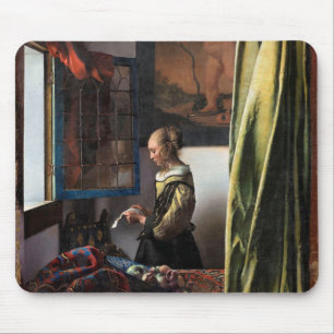 Girl Reading a Brev vid Open Window, Vermeer Musmatta