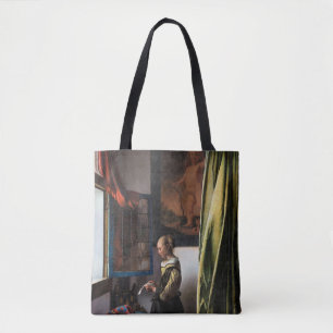 Girl Reading a Brev vid Open Window, Vermeer Tygkasse