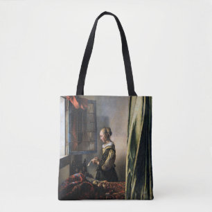 Girl Reading a Brev vid Open Window, Vermeer Tygkasse