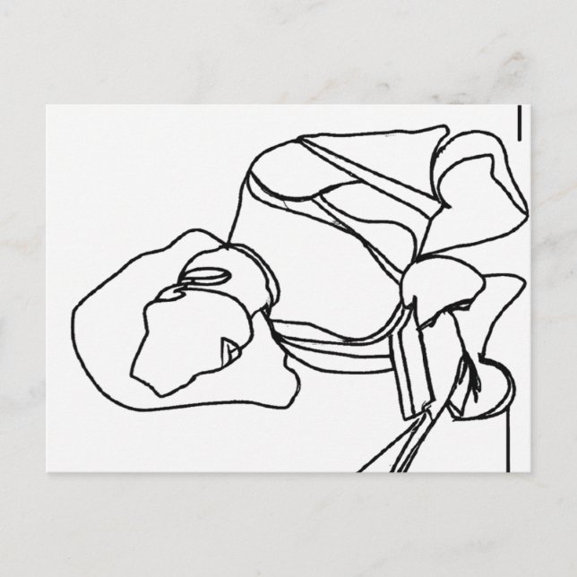 Girl Reading Vykort (Framsida)