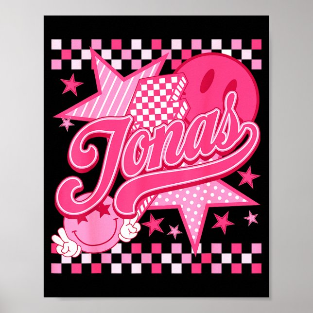 Girl Retro Jonas Groovy Flower First Name D 80's  Poster (Framsidan)