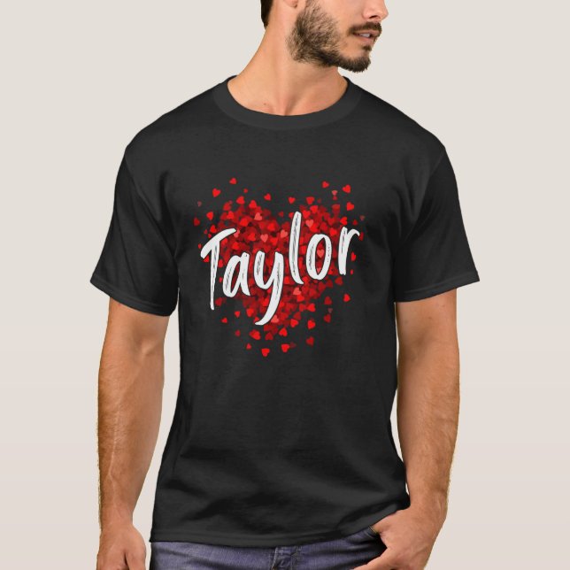Girl Retro TAYLOR First Namn Personlig Groovy B T Shirt (Framsida)