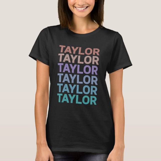 Girl Retro TAYLOR First Namn Swift T Shirt (Framsida)