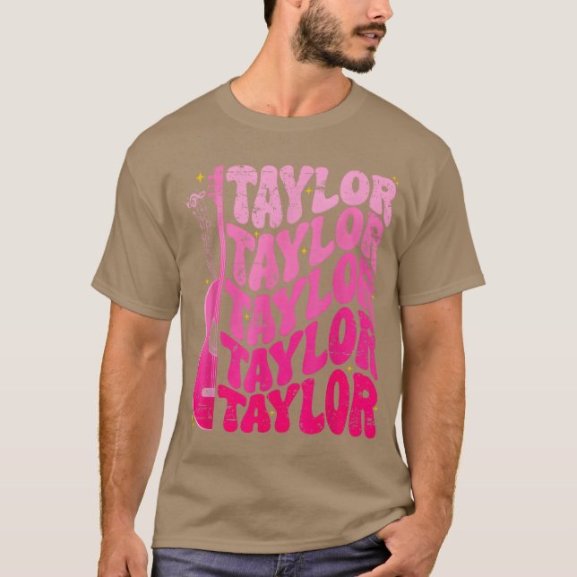 Girl Retroaylor First Name Personalized Birthday g T Shirt (Framsida)