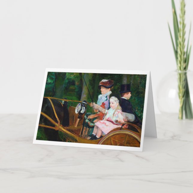 Girl Riding a Carriage, Mary Cassatt Kort (Framsida)