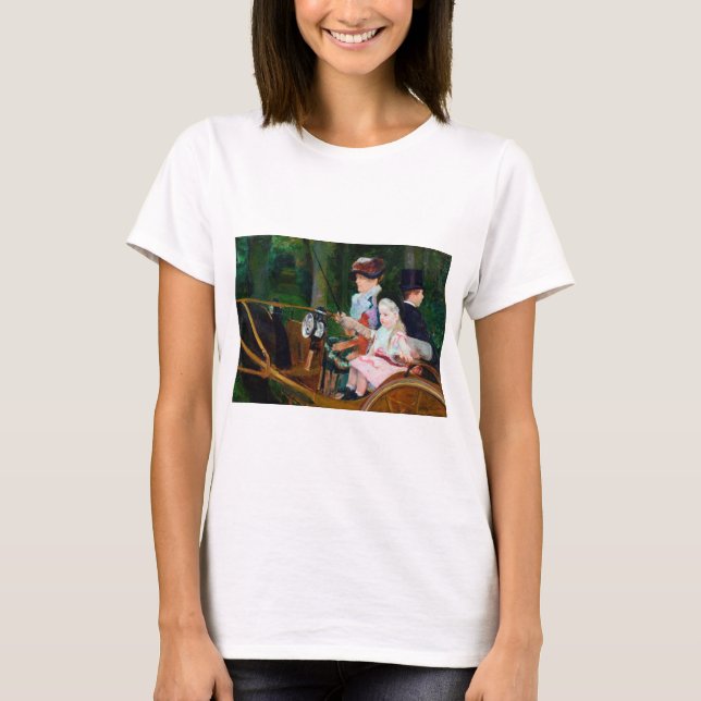 Girl Riding a Carriage, Mary Cassatt T Shirt (Framsida)