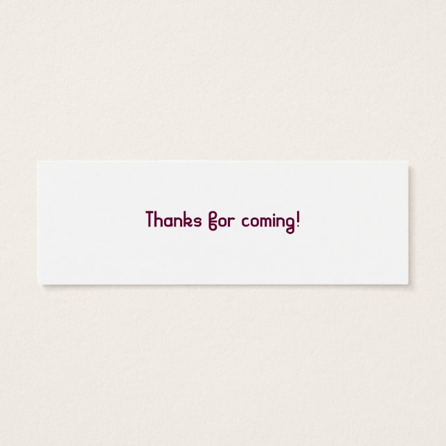 Girl Robot Tack Gift Märkres Litet Visitkort (Baksidan)