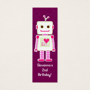 Girl Robot Tack Gift Märkres Litet Visitkort