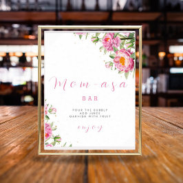 Girl Rosa Blommigt Baby i bloom Shower Cute Poster