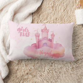 Girl Rule Palace på Rosa Cloud Lumbarkudde