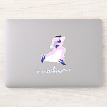 Girl Running Marathon Springer Track Idrottsman Na