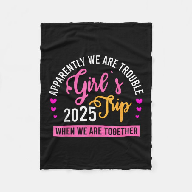 Girl’s Trip 2025 Summer Beach Weekend Vacation Wom Fleecefilt (Framsidan)