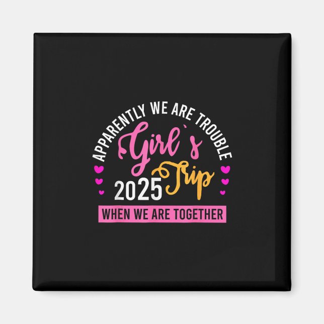 Girl’s Trip 2025 Summer Beach Weekend Vacation Wom Magnet (Framsidan)