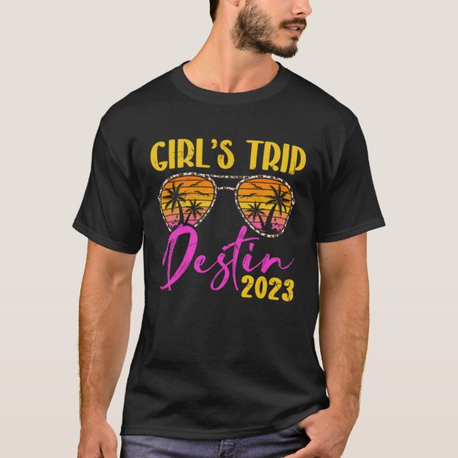 Girl s Trip Destin Florida 2023 Matching Bachelore T Shirt (Framsida)