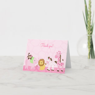 Girl Safari Rosa Jungle Folded Tackkort