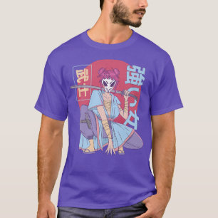Girl Samurai Anime Otaku Warrior Ninja Manga Japan T Shirt