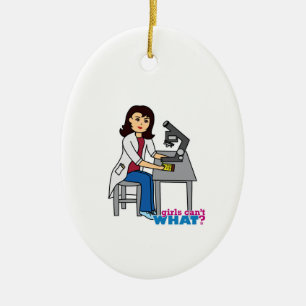 Girl Scientist - Medium Julgransprydnad Keramik