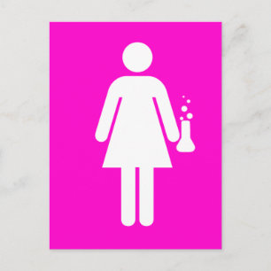 Girl Scientist Vykort