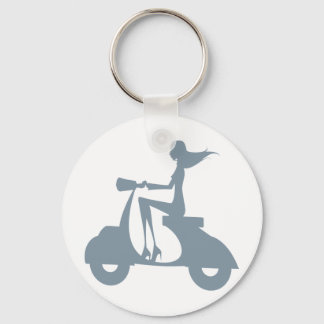 Girl Scooter periwinkle Nyckelring