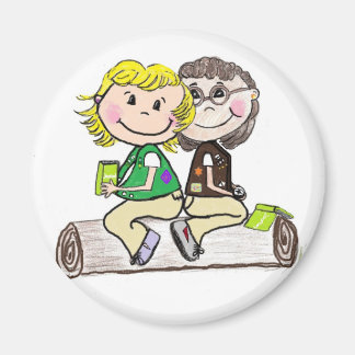 Girl Scout Junior Brownie utomhus Magnet