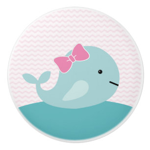 Girl Sea Life Whale Nursery Drawer pull Knob Knopp